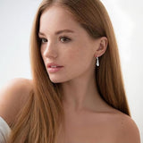 6mm Freshwater Cultured Pearl Infinity Leverback Dangle Earrings