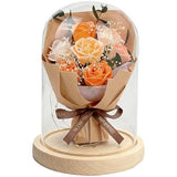 Preserved Flower in Glass Dome Champagne Forever Eternal Rose Gift