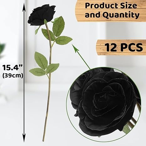 12 Pcs Silk Faux Green Rose Bouquet for Spring Home Decoration