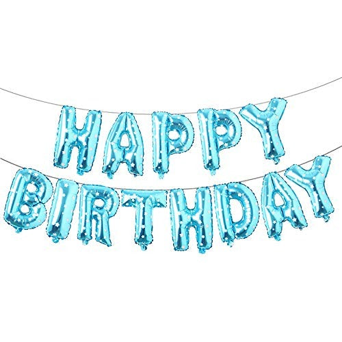 Happy Birthday Aluminum Foil Banner Balloons Set