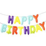 Happy Birthday Aluminum Foil Banner Balloons Set