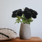 12 Pcs Silk Faux Green Rose Bouquet for Spring Home Decoration