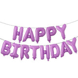 Happy Birthday Aluminum Foil Banner Balloons Set
