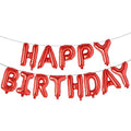 Happy Birthday Aluminum Foil Banner Balloons Set