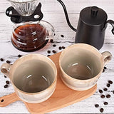 Large Ceramic Coffee Mug Set of 2 Stoneware Jumbo Latte Mugs