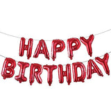 Happy Birthday Aluminum Foil Banner Balloons Set