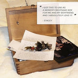 Large Wooden Keepsake Memory Box for Jewelry and Photos