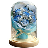 Preserved Flower in Glass Dome Champagne Forever Eternal Rose Gift