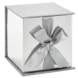 Small Glitter Gift Box with Bow and Shredded Paper Fill