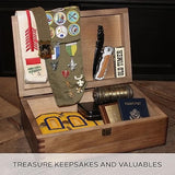 Large Wooden Keepsake Memory Box for Jewelry and Photos