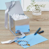 Small Glitter Gift Box with Bow and Shredded Paper Fill