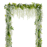 4Pcs 28.8ft Wisteria Artificial Flowers Garland Vine