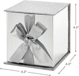 Small Glitter Gift Box with Bow and Shredded Paper Fill