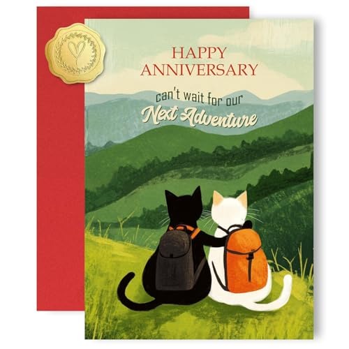 Funny Romantic Anniversary Card with Envelope and Sticker