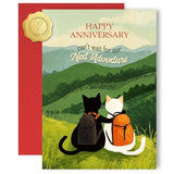 Funny Romantic Anniversary Card with Envelope and Sticker