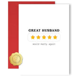 Funny Romantic Anniversary Card with Envelope and Sticker