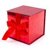 Small Glitter Gift Box with Bow and Shredded Paper Fill