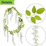4Pcs 28.8ft Wisteria Artificial Flowers Garland Vine
