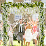 4Pcs 28.8ft Wisteria Artificial Flowers Garland Vine